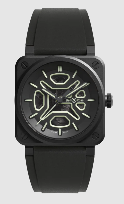 Bell & Ross BR-03 Skeleton Lum Ceramic Replica Watch BR03A-LM-SKCE/SRB